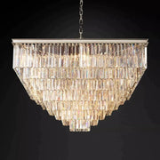 1920s Odeon Crystal Square Chandelier Light Fixtures for Dinning Table