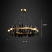 Flowing Hill and Valleys LED Round Modern Bedroom Light Fixtures, Living Room Chandeliers