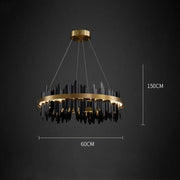 Flowing Hill and Valleys LED Round Modern Bedroom Light Fixtures, Living Room Chandeliers