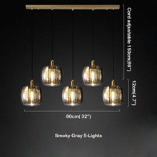 Load image into Gallery viewer, Morden Smoke Grey Pendant Light For Bedroom
