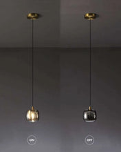 Load image into Gallery viewer, Morden Smoke Grey Pendant Light For Bedroom
