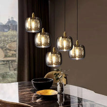 Load image into Gallery viewer, Morden Smoke Grey Pendant Light For Bedroom