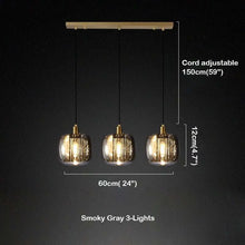 Load image into Gallery viewer, Morden Smoke Grey Pendant Light For Bedroom