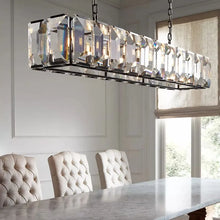 Load image into Gallery viewer, Harlowe Crystal Rectangular Chandelier Light 74&quot;