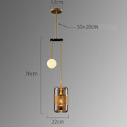 U-shaped Brass Bedroom Pendant Light Modern Lighting