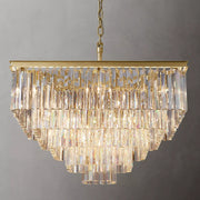1920s Odeon Crystal Square Chandelier Light Fixtures for Dinning Table