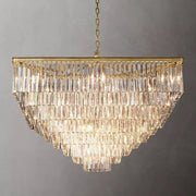 1920s Odeon Crystal Square Chandelier Light Fixtures for Dinning Table