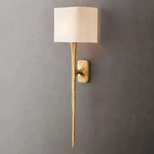 Load image into Gallery viewer, Thaddeus Modern Forged Brass Shaded Wall Sconce For Dining Room
