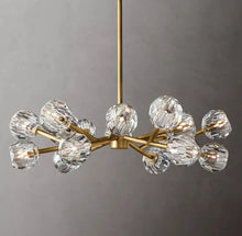 Load image into Gallery viewer, Boule De Cristal Clear Glass Ball Modern Round Chandelier Light 36&quot;