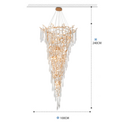 Claudia Crystal branch chandelier H 94.49