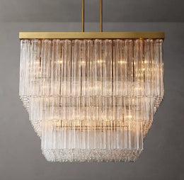 Caesar Glass Tube Square Chandelier 45