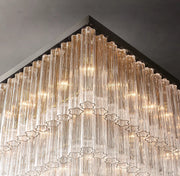 Cielo Glass Tube Square Chandelier 45
