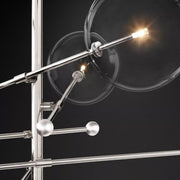 Sierra Glass Globe Modern Six-Arm Chandelier 55