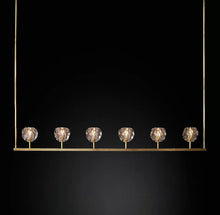 Load image into Gallery viewer, Boule De Cristal Clear Glass Minimalist Linear Chandelier Light 60&quot;

