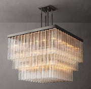 Cielo Glass Tube Square Chandelier 45