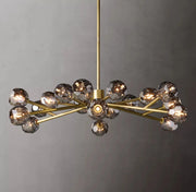 Boule De Cristal Smoke Glass Ball Modern Round Chandelier Light 48