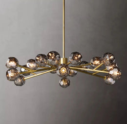 Boule De Cristal Smoke Glass Ball Modern Round Chandelier Light 48