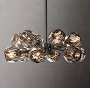 Boule De Cristal Smoke Glass Ball Modern Round Chandelier Light 24