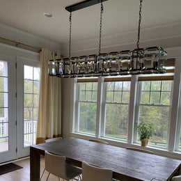 Harlowe Crystal Rectangular Chandelier Light 74