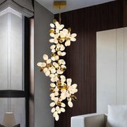 Melano Modern Luxury Linear Glass ball Chandelier Light