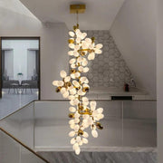 Melano Modern Luxury Linear Glass ball Chandelier Light