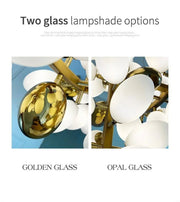 Melano Modern Luxury Linear Glass ball Chandelier Light