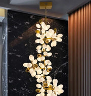 Melano Modern Luxury Linear Glass ball Chandelier Light