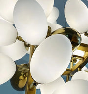 Melano Modern Luxury Linear Glass ball Chandelier Light