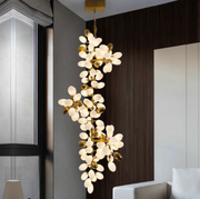 Melano Modern Luxury Linear Glass ball Chandelier Light