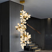 Melano Modern Luxury Linear Glass ball Chandelier Light