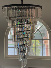 Load image into Gallery viewer, Odeon Spiral Tiered/ Layered Crystal Fringe Living Room Chandelier Light