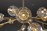 Boule De Cristal Smoke Glass Ball Modern Round Chandelier Light 24