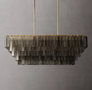 Sirene Clear/Smoke Glass Rectangular Chandelier 59