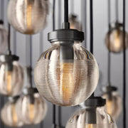 Pearl Linear Rectangle Glass Chandelier, Modern Linear Lamp for Living room