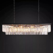 Load image into Gallery viewer, Clavel 2 Tiers Crystal Island Chandelier Brass
