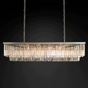 1920s Odeon 2 Tiers Crystal Linear Chandelier