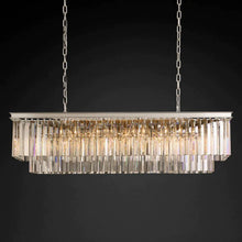 Load image into Gallery viewer, Clavel 2 Tiers Crystal Island Chandelier Brass
