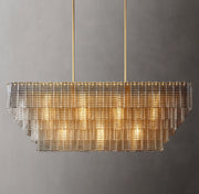 Sirene Clear/Smoke Glass Rectangular Chandelier 59
