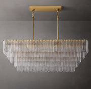 Sirene Clear/Smoke Glass Rectangular Chandelier 59