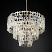 Marignans Tiered Round Glass Chandelier, Hanging Restaurant Dinning Chandelier Light