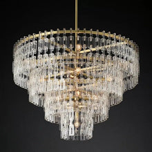 Load image into Gallery viewer, Marignans Tiered Round Glass Chandelier Light