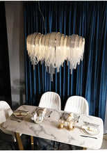 Load image into Gallery viewer, Alana Aluminum Chain Tassel Long Branch Chandelier Light  35&quot;