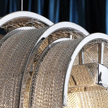 Load image into Gallery viewer, Alana Aluminum Chain Tassel Long Branch Chandelier Light  35&quot;
