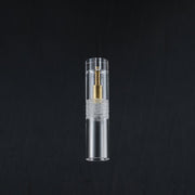 Postmodern Glass Crystal Tube Brass Pendant Height 14