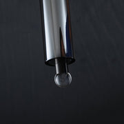 Smoky Gray Crystal Tube Pendant Light Height 16.5