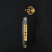 Postmodern Smoky Gray Crystal Tube Wall Sconce Height 15