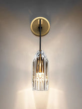 Load image into Gallery viewer, Modern Faceted Crystal Pendant Wall Sconce
