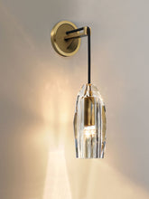 Load image into Gallery viewer, Modern Faceted Crystal Pendant Wall Sconce