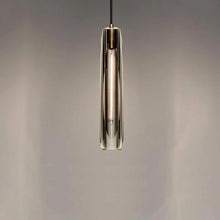 Load image into Gallery viewer, Modern Smoky/Clear Crystal Pendant Light