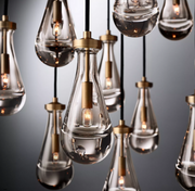 Rain Linear Modern Dining Room Chandelier Light 72